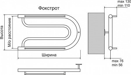 Фокстрот AISI 32х2 320х500 Полотенцесушитель  TERMINUS Ступино - фото 3