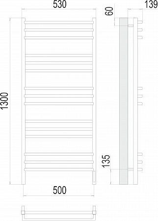 Соренто П15 500х1300 электро (sensor quick touch) Полотенцесушитель  TERMINUS Ступино - фото 3