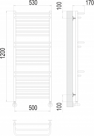 Орион П22 500х1200 Полотенцесушитель TERMINUS Ступино - фото 3 Орион П22 500х1200 Полотенцесушитель TERMINUS Ступино - фото 3