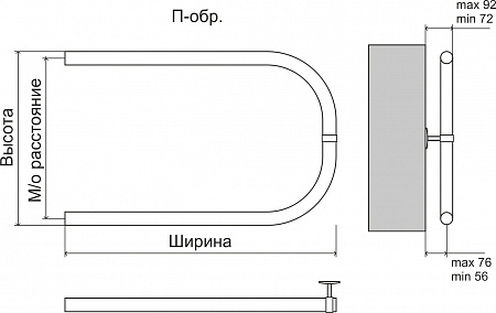 П-обр БШ 500х400 Полотенцесушитель  TERMINUS Ступино - фото 3