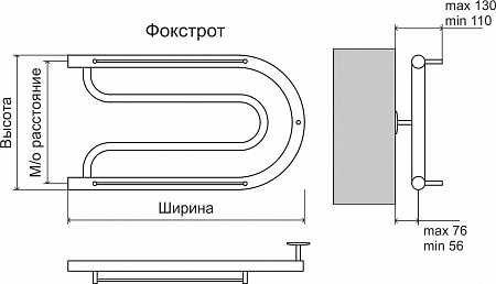 Фокстрот AISI 32х2 320х600 Полотенцесушитель  TERMINUS Ступино - фото 3