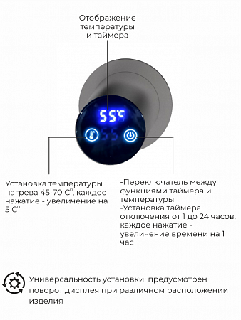 Рондо П2 350х760 электро Полотенцесушитель TERMINUS Оружейная сталь Ступино - фото 5 Рондо П2 350х760 электро Полотенцесушитель TERMINUS Оружейная сталь Ступино - фото 5